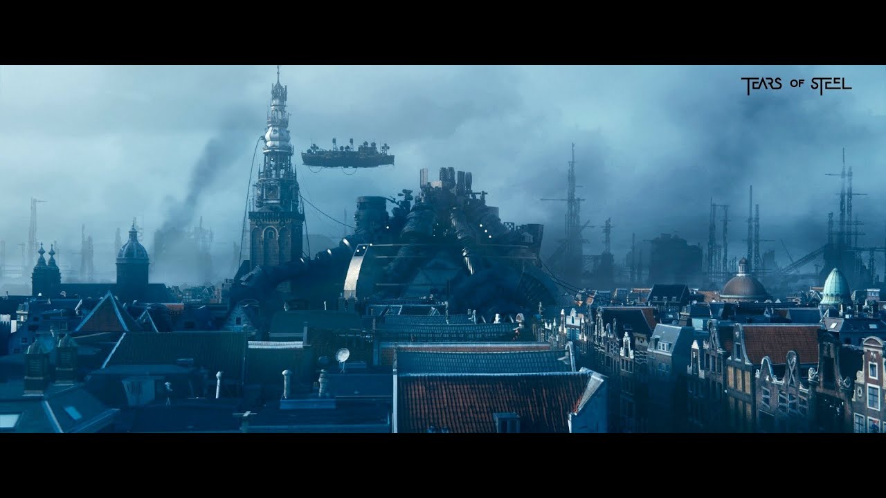 Sample clip thumbnail: title card reading Tears of Steel over a rain-soaked industrial cityscape