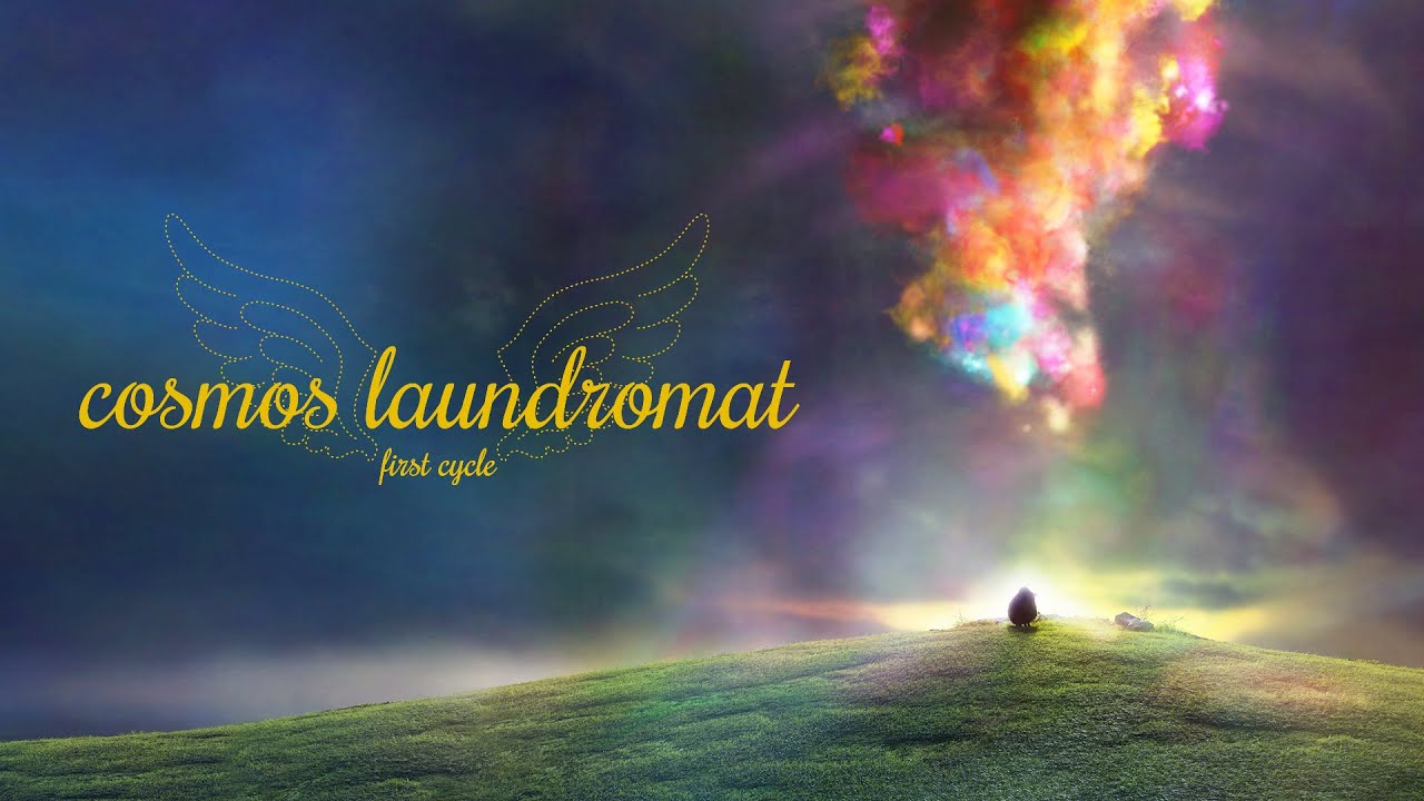 Sample clip thumbnail: title card reading Cosmos Laundromat, a lone figure on a hilltop beneath a coloured cloud
